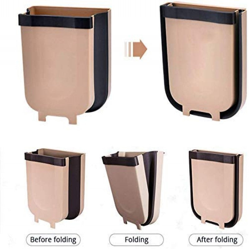 Hanging Trash Can Kitchen Cabinet Door Collapsible Dust Bin, Hanging Trash Holder Dustbin