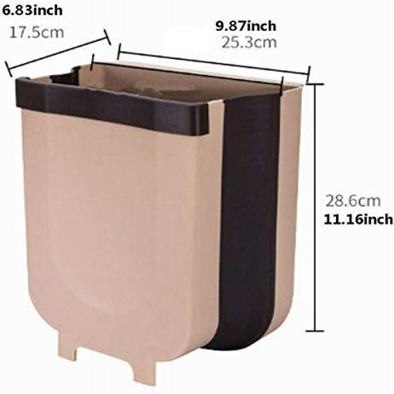 Hanging Trash Can Kitchen Cabinet Door Collapsible Dust Bin, Hanging Trash Holder Dustbin