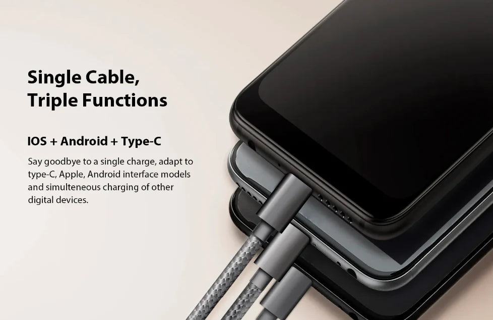 3-in-1 Retractable Cable: Charge Everything, Everywhere ⚡