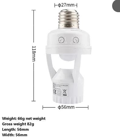 Motion Sensor LED Bulb Holder 110V - 220V