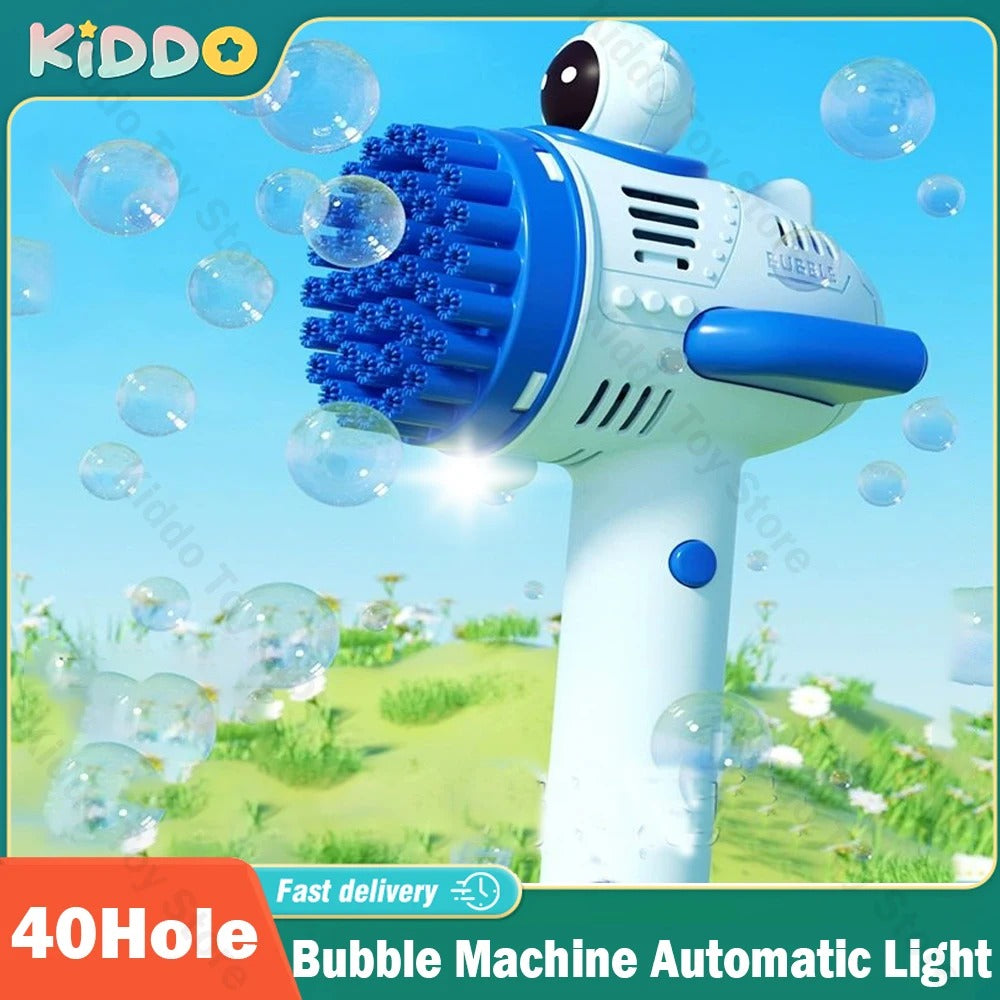 Electric Bubble Machine Automatic Light Bubbles Gun